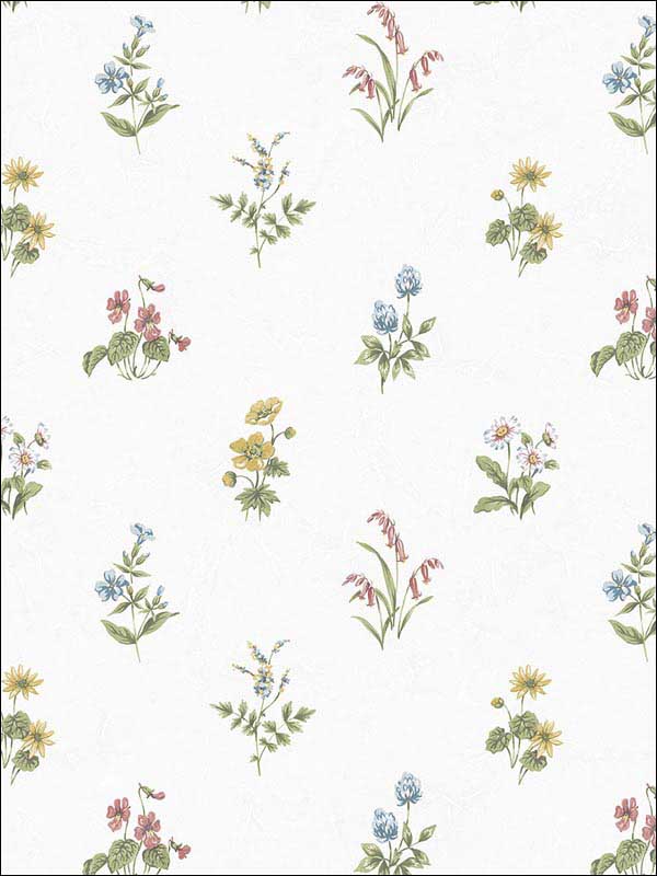 Garden Spot wallpaper in red yellow blue color - pattern number KE29935 - by Patton Norwall in the Creative Kitchens collection