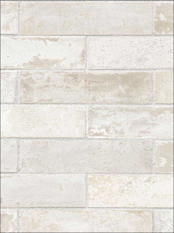 Swiss Brick wallpaper in cream grey color - pattern number LL29532 - by Patton Norwall in the Creative Kitchens collection
