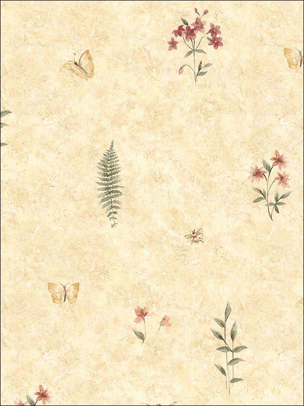 Summer Botanical fabric in ochre warm red color - pattern number SP21158 - by Patton Norwall in the Creative Kitchens collection