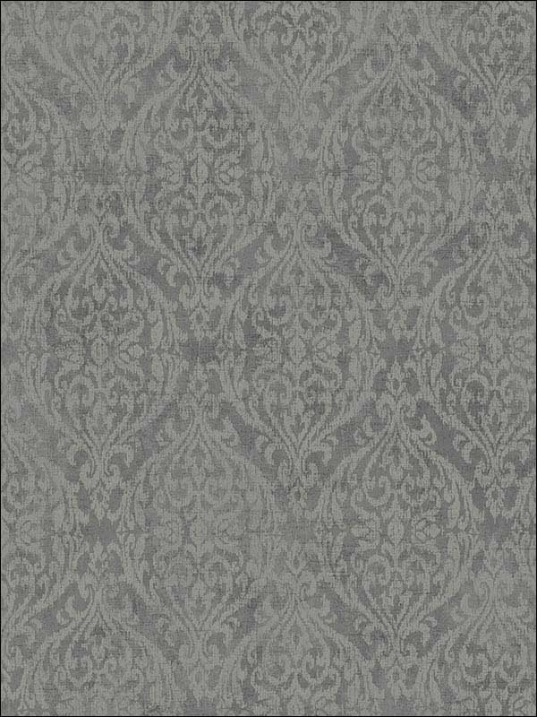 Harlequin Flamestitch fabric in gray color - pattern number 1730300 - by Seabrook in the Mercury by Etten Gallerie collection