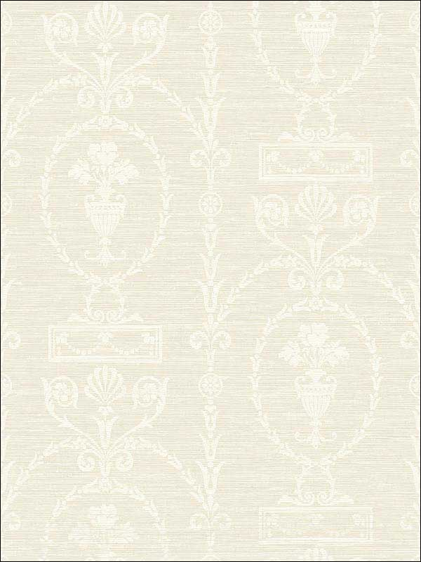 Damask fabric in neutrals color - pattern number 1730605 - by Seabrook in the Mercury by Etten Gallerie collection
