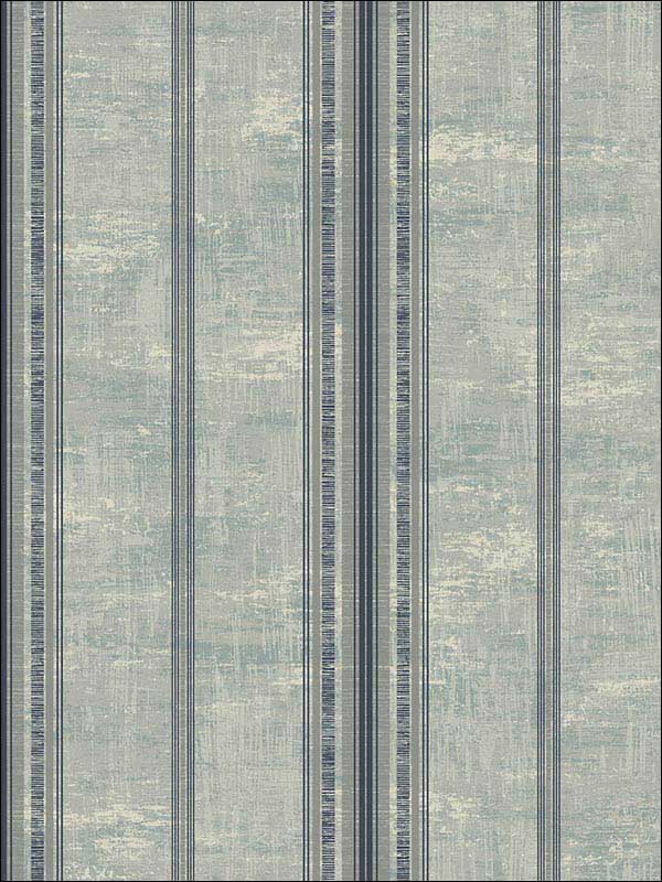 Striped fabric in gray black blue raised ink color - pattern number 1730804 - by Seabrook in the Mercury by Etten Gallerie collection