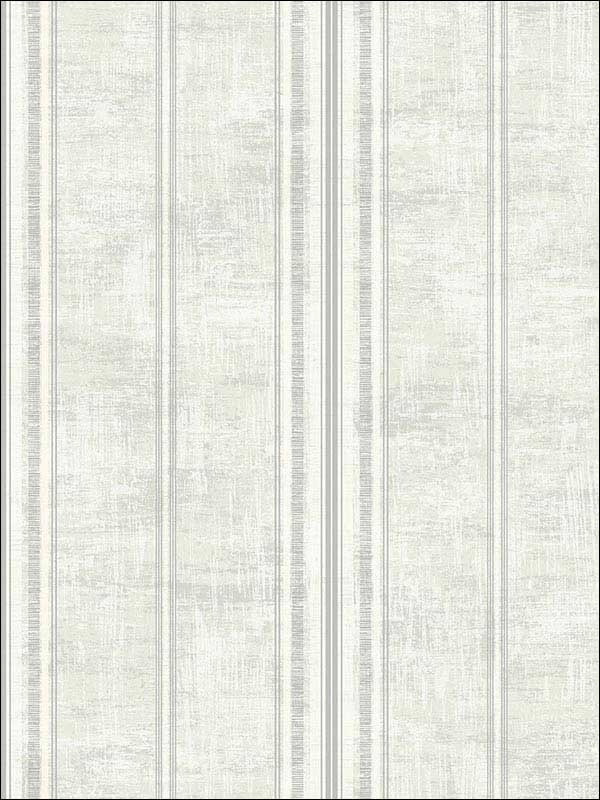 Striped fabric in off white metallic silver raised ink color - pattern number 1730808 - by Seabrook in the Mercury by Etten Gallerie collection