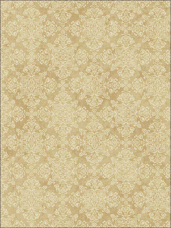 Damask fabric in tan color - pattern number 1731007 - by Seabrook in the Mercury by Etten Gallerie collection