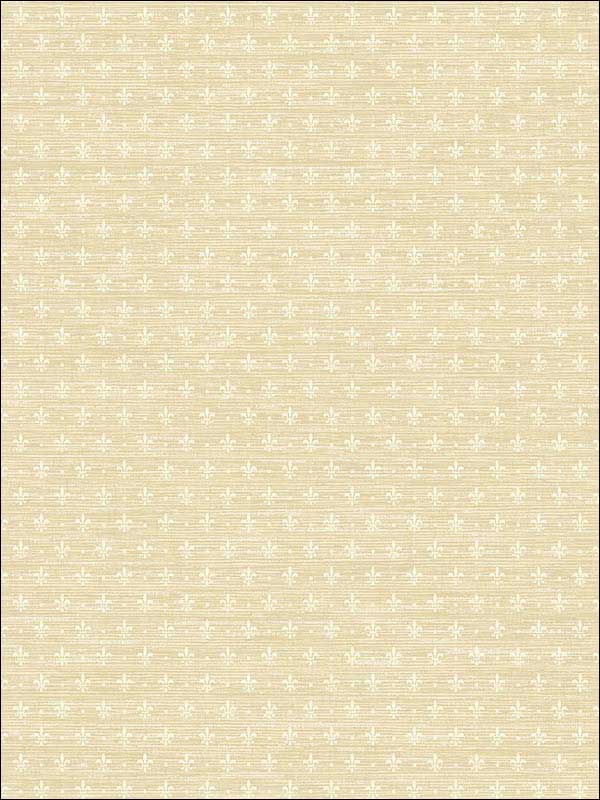 Fleur De Lis wallpaper in tan off white metallic gold color - pattern number 1731108 - by Seabrook in the Mercury by Etten Gallerie collection
