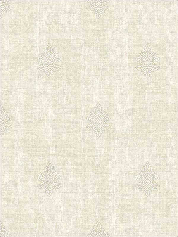 Fleur De Lis wallpaper in neutrals color - pattern number 1731907 - by Seabrook in the Mercury by Etten Gallerie collection