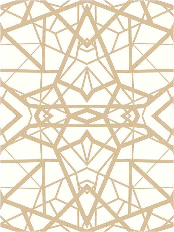 Shatter Geometric Peel and Stick fabric in white gold color - pattern number RMK10687WP - by York in the Peel and Stick Wallpaper by York collection