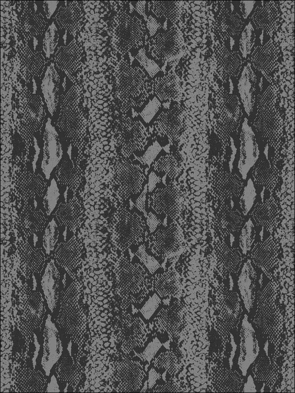 Snake Skin Peel and Stick fabric in grey black color - pattern number RMK10690WP - by York in the Peel and Stick Wallpaper by York collection