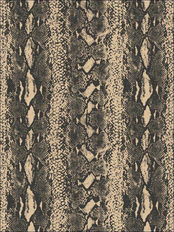 Snake Skin Peel and Stick fabric in gold black color - pattern number RMK10691WP - by York in the Peel and Stick Wallpaper by York collection