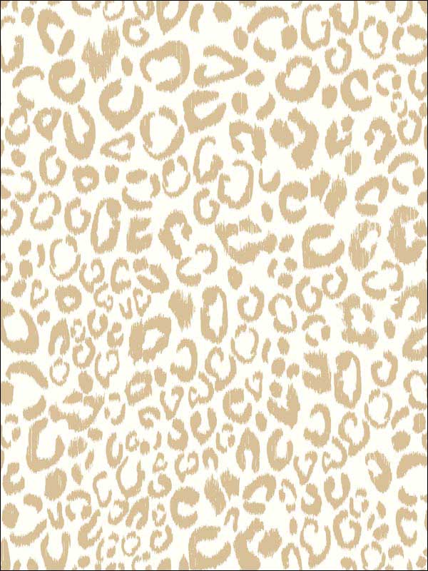 Leopard Peel and Stick fabric in gold color - pattern number RMK10700WP - by York in the Peel and Stick Wallpaper by York collection