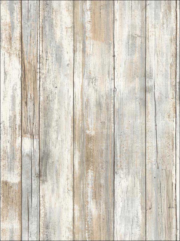 Distressed Wood Peel and Stick fabric in tan color - pattern number RMK9050WP - by York in the Peel and Stick Wallpaper by York collection