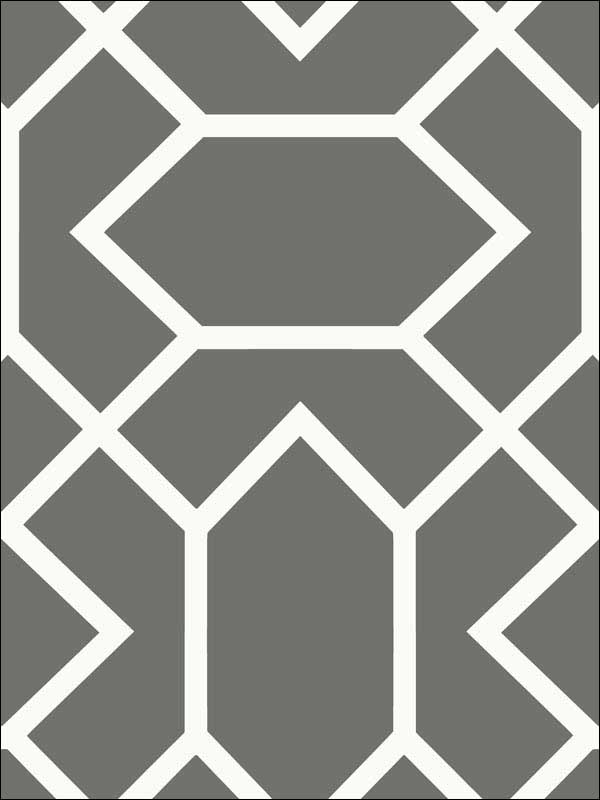 Modern Geometric Peel and Stick fabric in dk grey color - pattern number RMK9069WP - by York in the Peel and Stick Wallpaper by York collection
