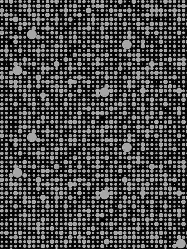 Polka Dot Peel and Stick fabric in black color - pattern number RMK9105WP - by York in the Peel and Stick Wallpaper by York collection