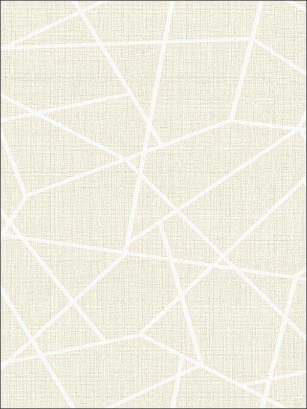 Heath Geometric Linen fabric in cream color - pattern number 2765-BW40300 - by Kenneth James in the GeoTex collection