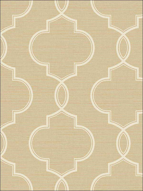 Malo Sisal Ogee fabric in wheat color - pattern number 2765-BW40507 - by Kenneth James in the GeoTex collection