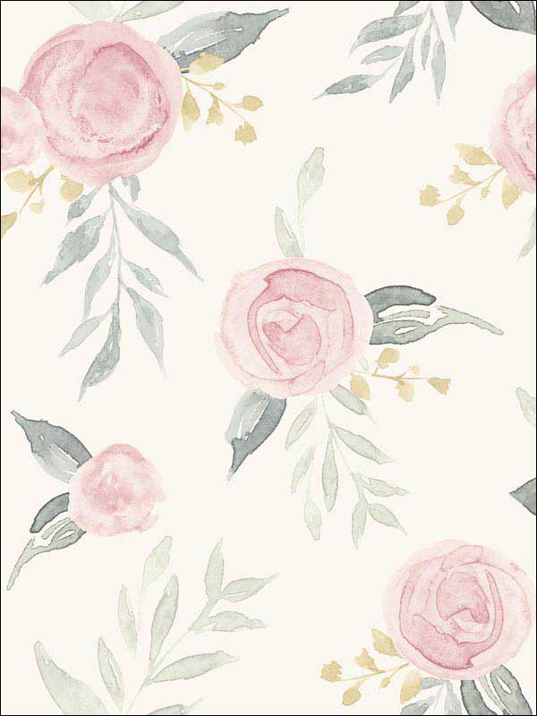Watercolor Roses fabric in pink color - pattern number MK1125 - by Magnolia Home by Joanna Gaines in the Magnolia Home Artful Prints and Patterns collection