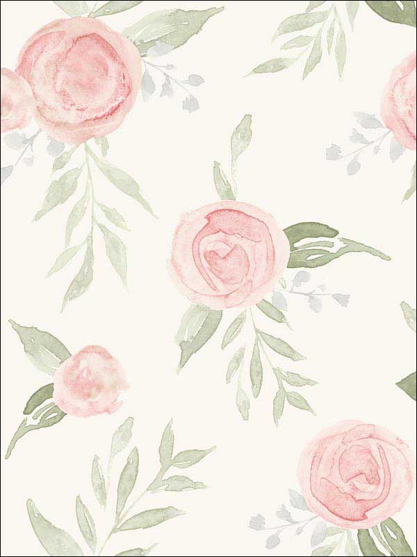 Watercolor Roses fabric in coral color - pattern number MK1128 - by Magnolia Home by Joanna Gaines in the Magnolia Home Artful Prints and Patterns collection