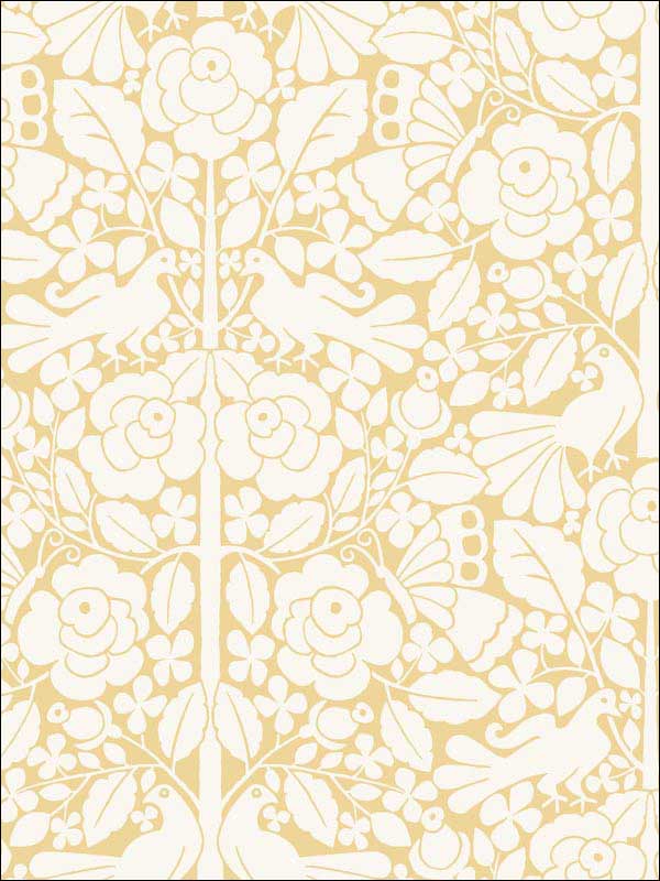 Fairy Tales fabric in yellow color - pattern number MK1162 - by Magnolia Home by Joanna Gaines in the Magnolia Home Artful Prints and Patterns collection