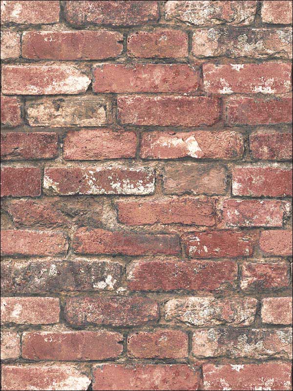 Loft Brick fabric in red color - pattern number FD23287 - by Brewster in the Brewster Essentials collection