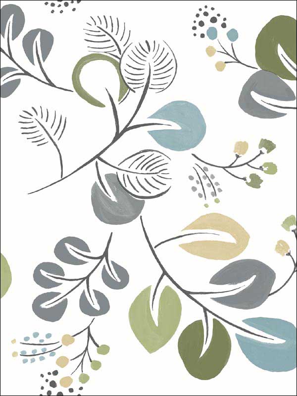 Jona Trail wallpaper in green color - pattern number 2821-25123 - by A Street Prints in the Folklore Nordic Style collection