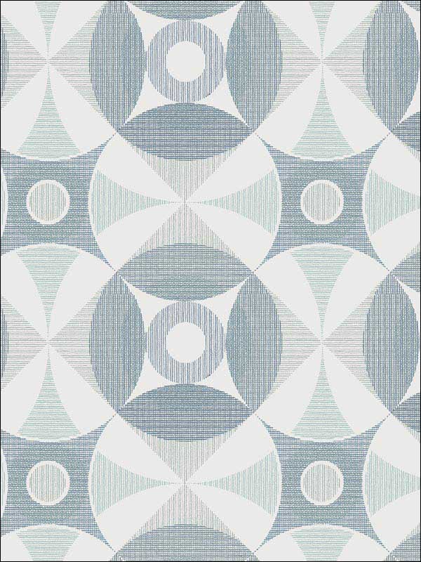 Ellis Geometric wallpaper in teal color - pattern number 2821-25132 - by A Street Prints in the Folklore Nordic Style collection