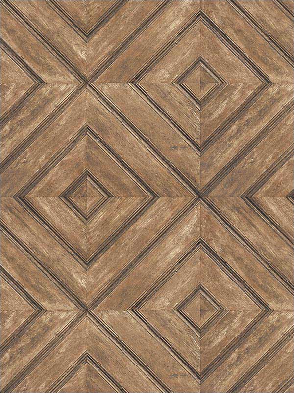 Wood Tile fabric in brown walnut color - pattern number FH37512 - by Patton Norwall in the Farmhouse Living collection