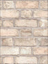 Farmhouse Brick fabric in green orange brown pale coral mint color - pattern number FH37516 - by Patton Norwall in the Farmhouse Living collection