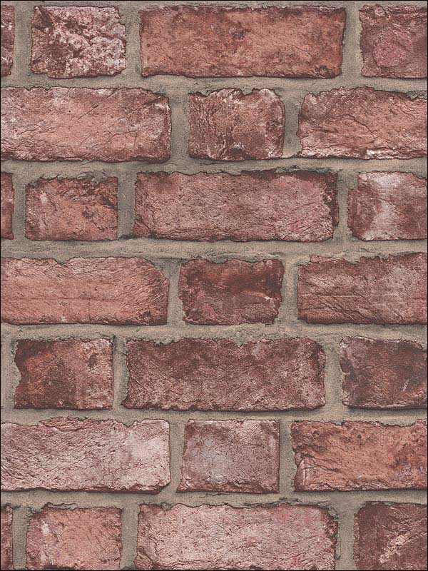 Farmhouse Brick fabric in red cajun red rust color - pattern number FH37518 - by Patton Norwall in the Farmhouse Living collection