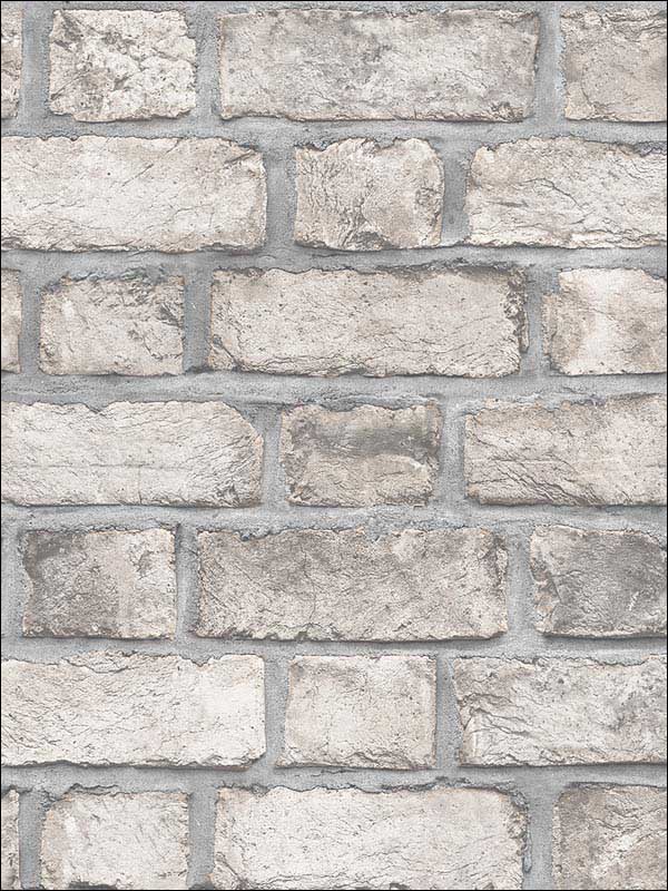 Farmhouse Brick fabric in taupe black dove clay color - pattern number FH37520 - by Patton Norwall in the Farmhouse Living collection