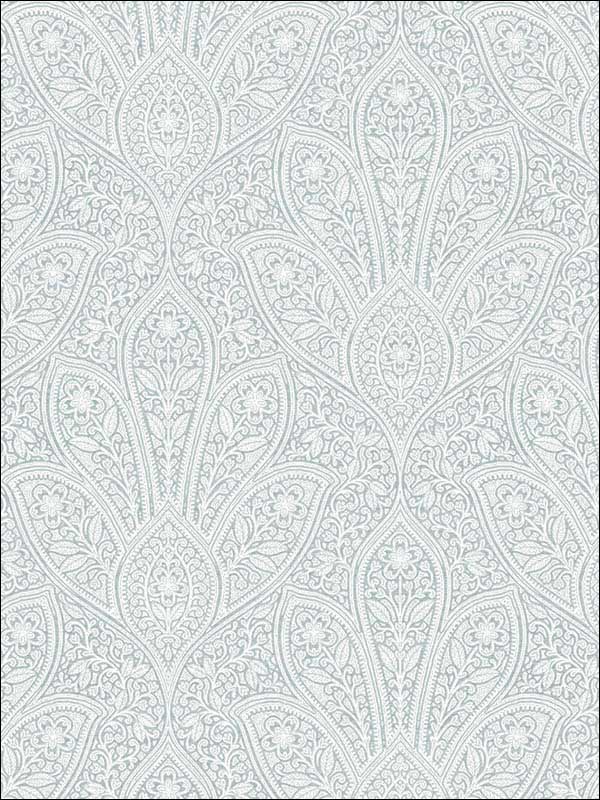 Distressed Paisley fabric in blue light blue cloud blue color - pattern number FH37545 - by Patton Norwall in the Farmhouse Living collection