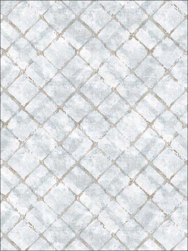 Chicken Wire fabric in blue beige french blue light blue color - pattern number FH37553 - by Patton Norwall in the Farmhouse Living collection