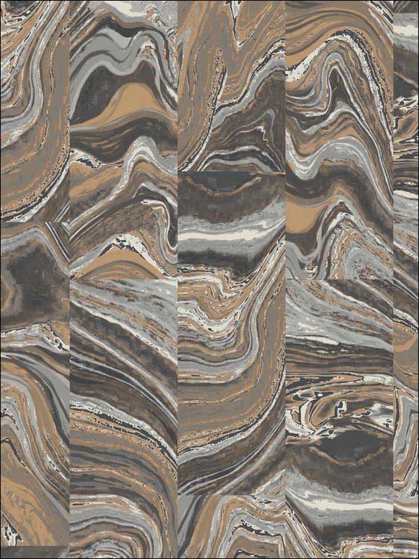 Agate Tile wallpaper in metallic gold color - pattern number G67975 - by Patton Norwall in the Organic Textures collection