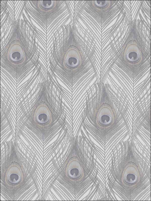 Peacock fabric in grey color - pattern number G67977 - by Patton Norwall in the Organic Textures collection