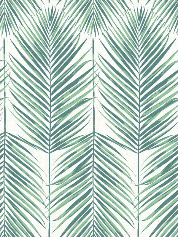 Paradise Palm fabric in tropic green color - pattern number MB30014 - by Seabrook in the Beach House collection