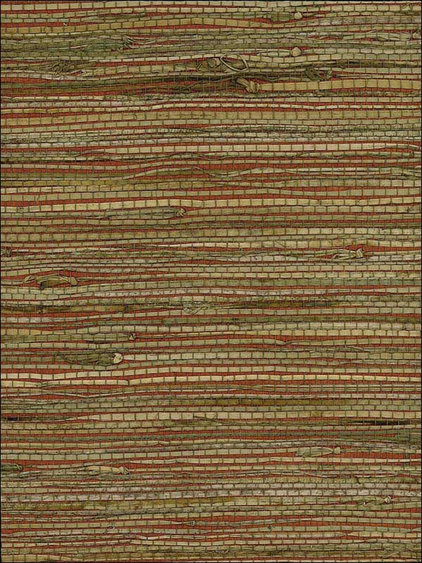 Rushcloth fabric in red tan color - pattern number NR161X - by Seabrook in the Natural Resource Seabrook collection
