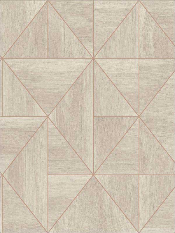 Cheverny Geometric Wood wallpaper in cream color - pattern number 2908-25324 - by A Street Prints in the Alchemy collection