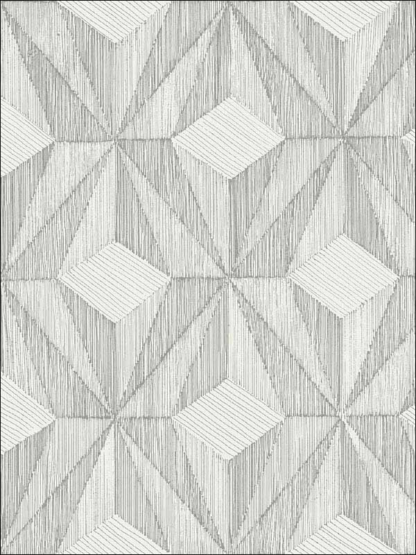 Paragon Geometric fabric in silver color - pattern number 2908-87102 - by A Street Prints in the Alchemy collection