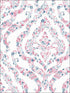 Featherton Floral Damask fabric in coral color - pattern number 2901-25400 - by A Street Prints in the Perennial collection