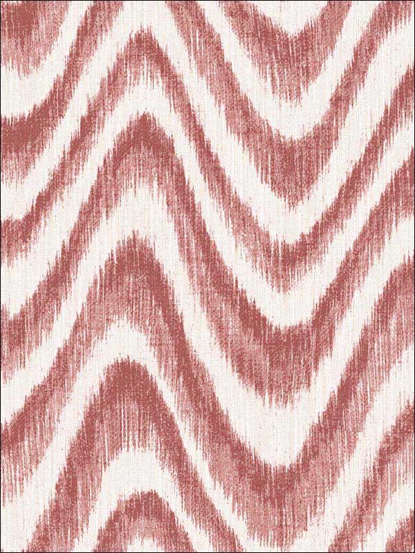 Bargello Faux Grasscloth Wave fabric in red color - pattern number 2901-25405 - by A Street Prints in the Perennial collection
