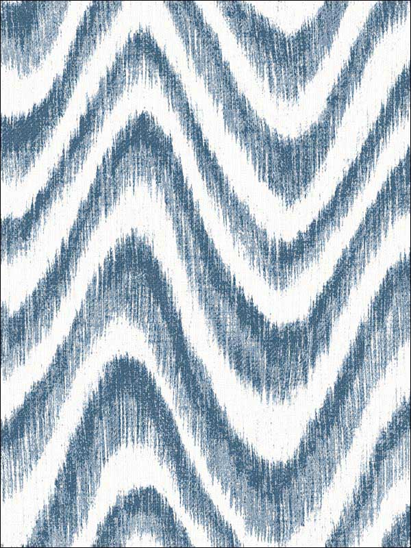 Bargello Faux Grasscloth Wave fabric in blue color - pattern number 2901-25408 - by A Street Prints in the Perennial collection