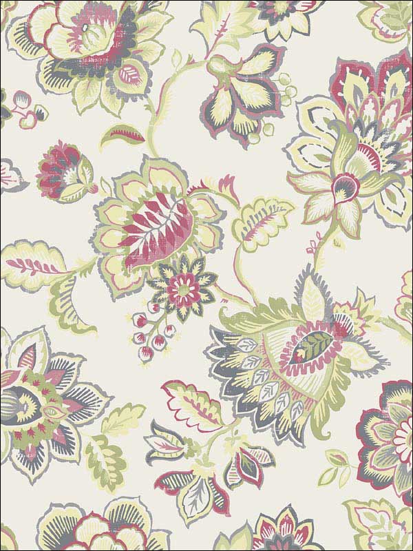 Corona Jacobean wallpaper in green color - pattern number 2901-87513 - by A Street Prints in the Perennial collection