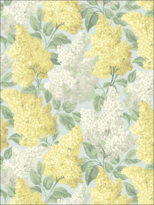 Lilac fabric in lemon olive prime blue color - pattern number 115/1003.CS.0 - by Cole and Son in the Botanical Botanica collection
