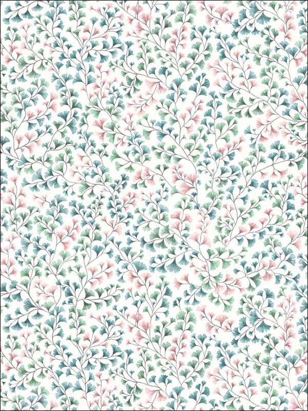 Maidenhair wallpaper in petrol blush mint color - pattern number 115/6017.CS.0 - by Cole and Son in the Botanical Botanica collection