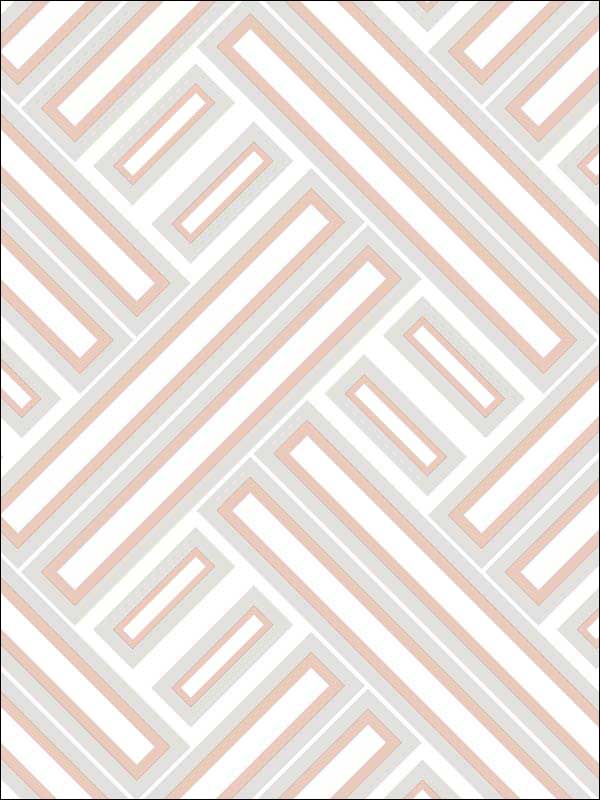 Rectangles fabric in grey metallic rose gold color - pattern number GX37600 - by Patton Norwall in the Geometrix collection