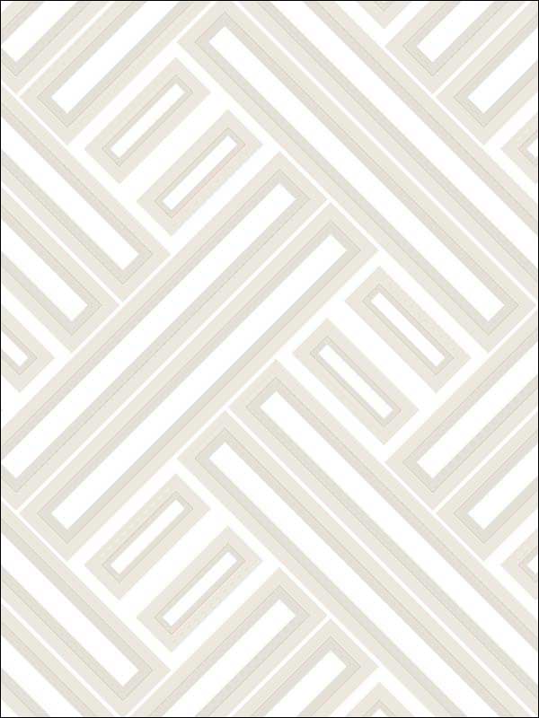Rectangles fabric in taupe antique white color - pattern number GX37606 - by Patton Norwall in the Geometrix collection