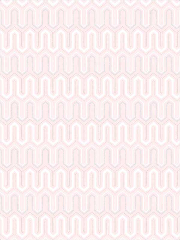 Zig Zag fabric in pink grey color - pattern number GX37612 - by Patton Norwall in the Geometrix collection