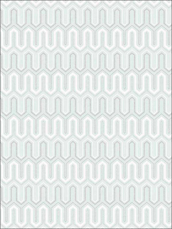 Zig Zag fabric in green mint grey color - pattern number GX37617 - by Patton Norwall in the Geometrix collection