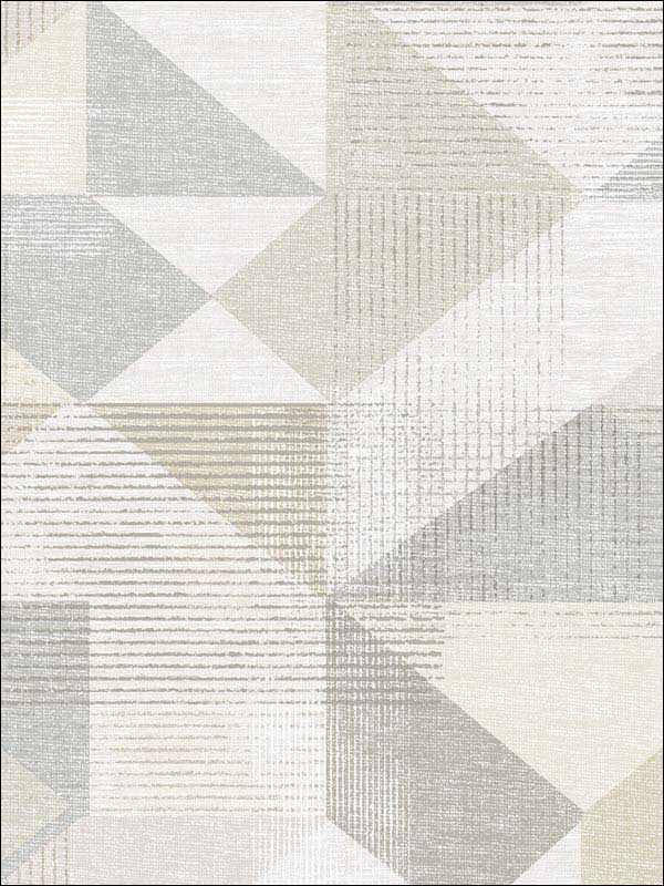 Silk Screen Geometric wallpaper in beige grey color - pattern number GX37651 - by Patton Norwall in the Geometrix collection