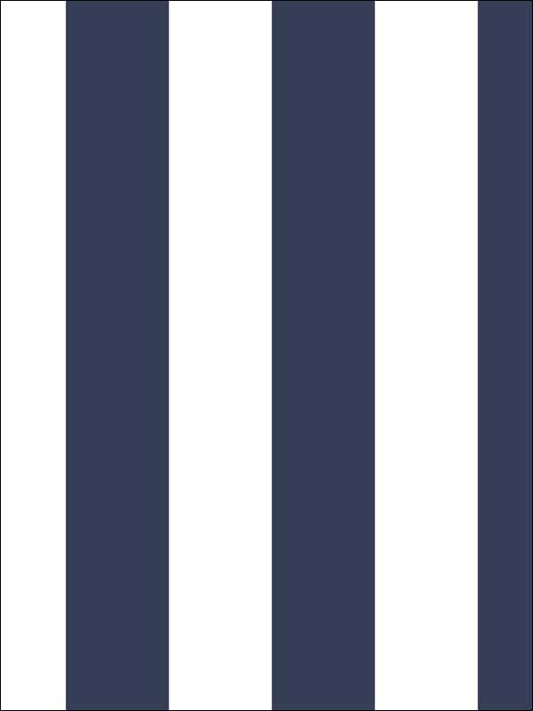 2.5 inch Tent Stripe fabric in navy blue deep blue indigo nautical blue color - pattern number SH34555 - by Patton Norwall in the Simply Stripes 3 collection