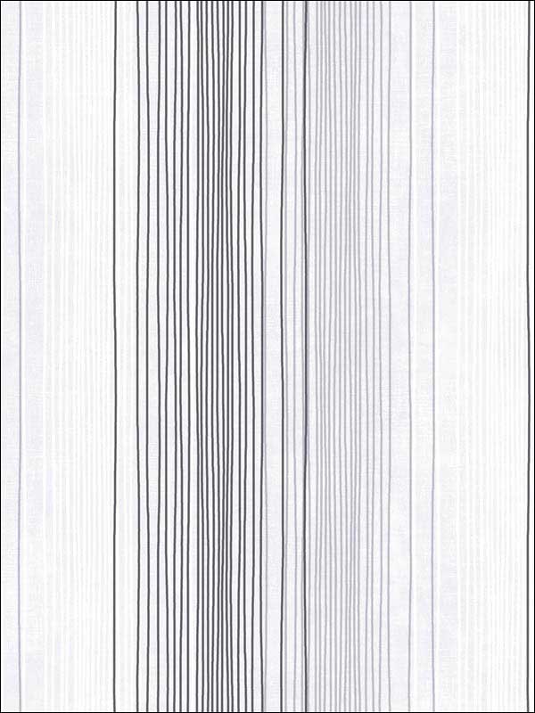 Random Stripe wallpaper in black grey pepper color - pattern number ST36921 - by Patton Norwall in the Simply Stripes 3 collection